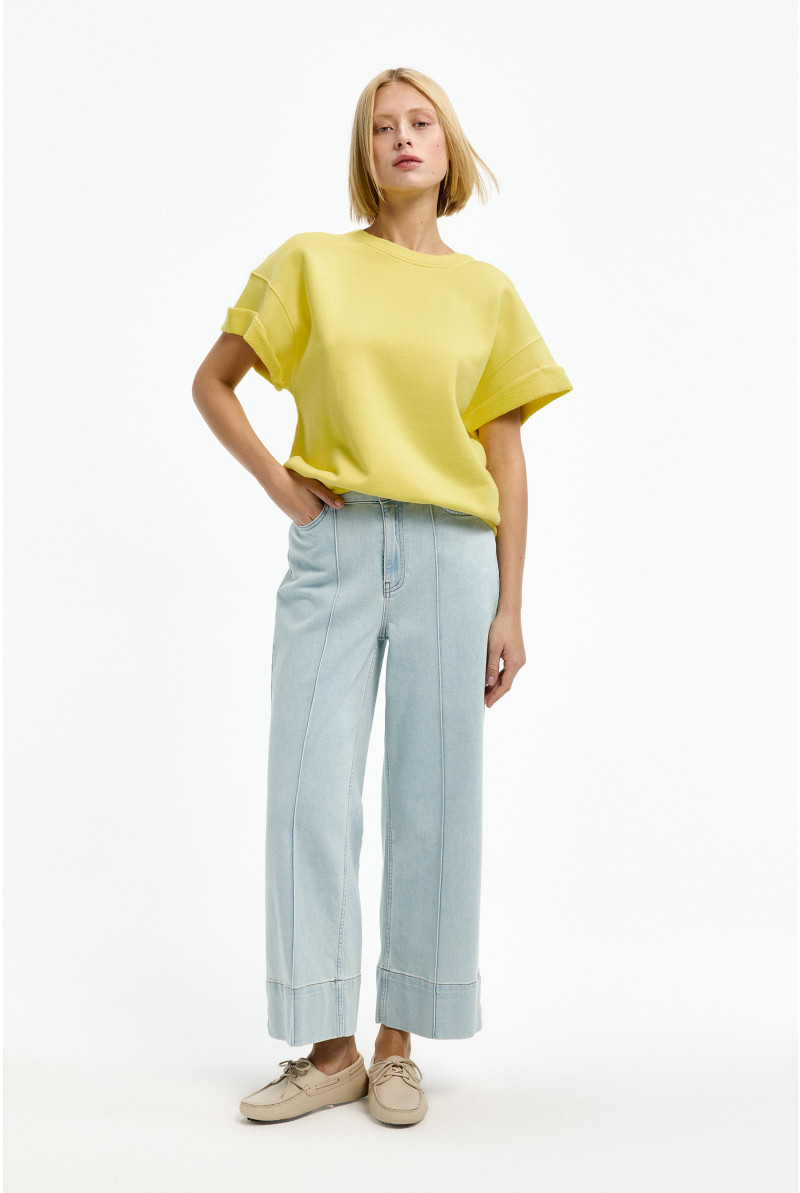 Sporty pullover in cotton