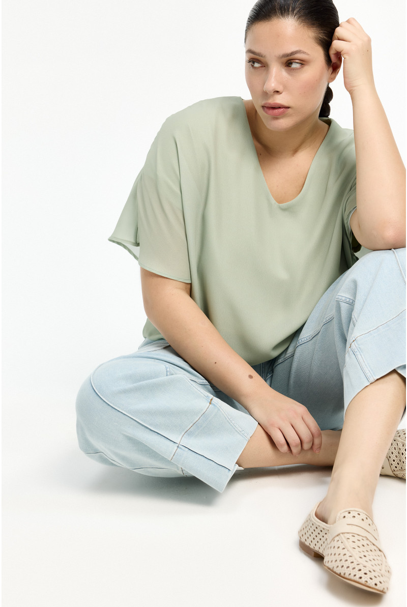 T-Shirt mit weiten Ärmeln