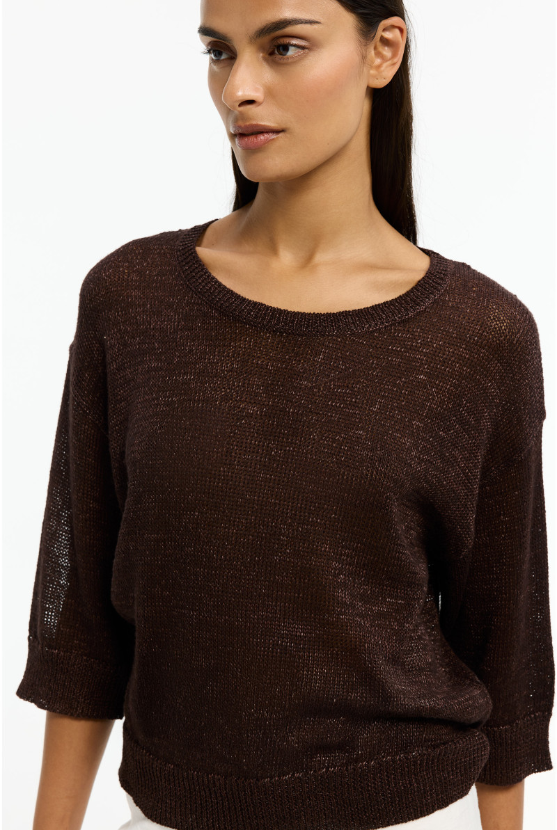 Loose openwork knit jumper