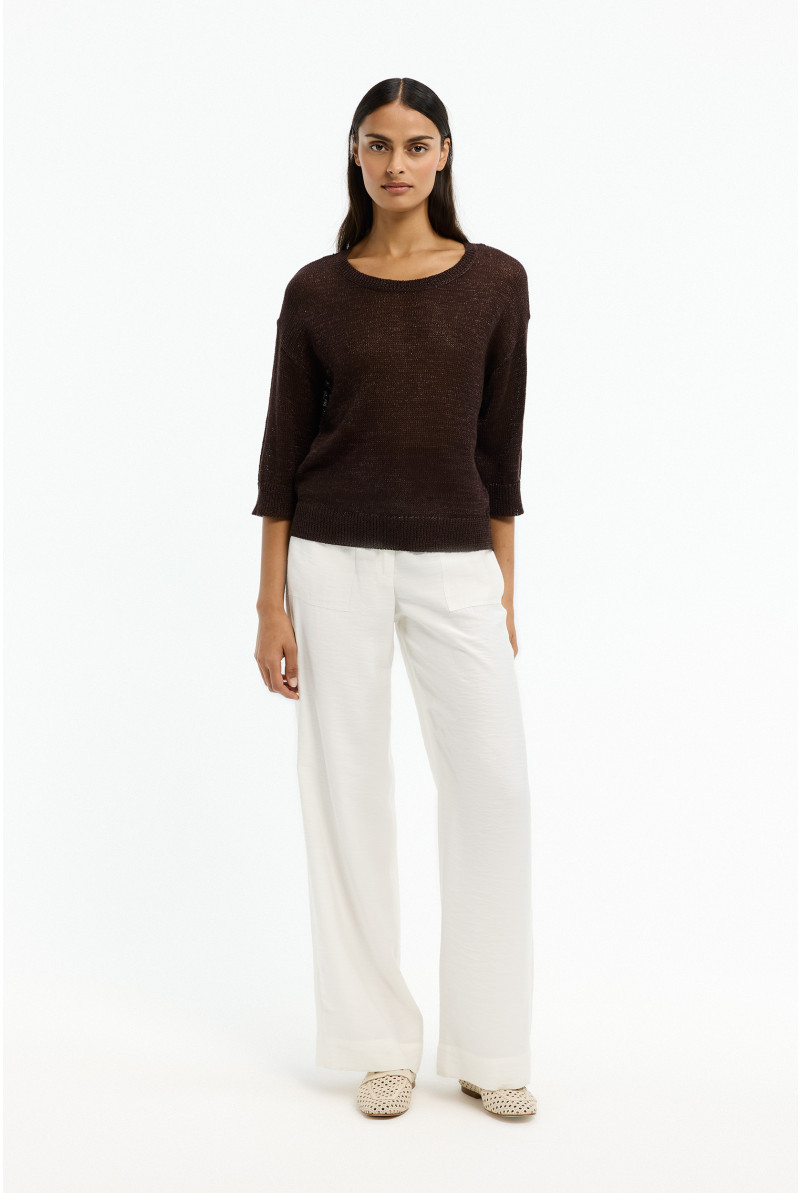 Loose openwork knit jumper