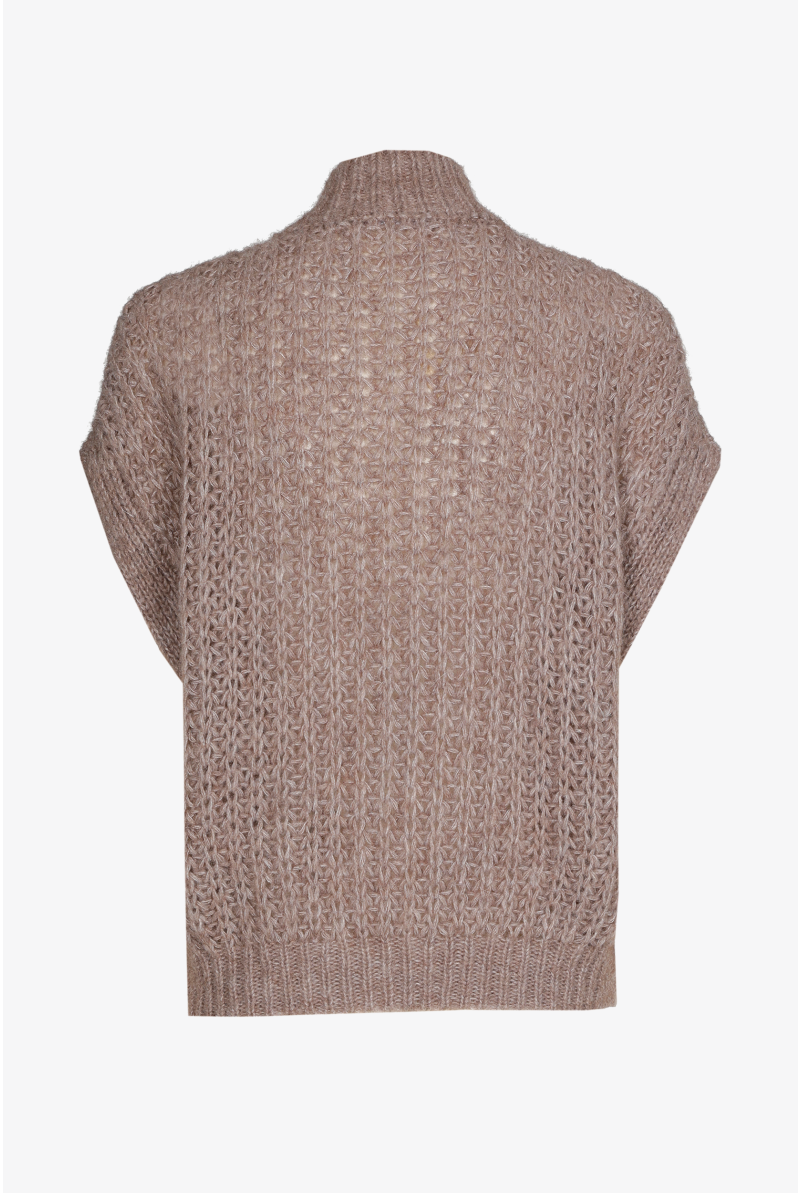 Gebreid vest met knopen