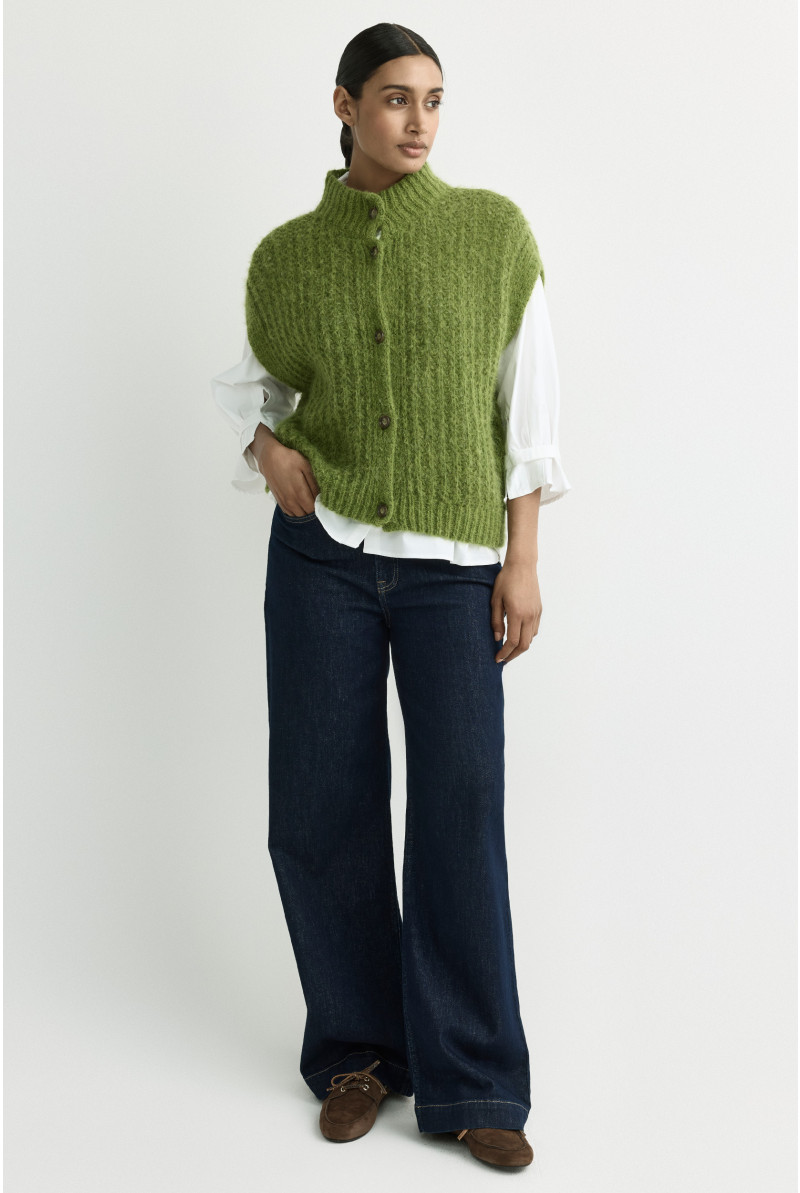Gilet met fantasiesteek