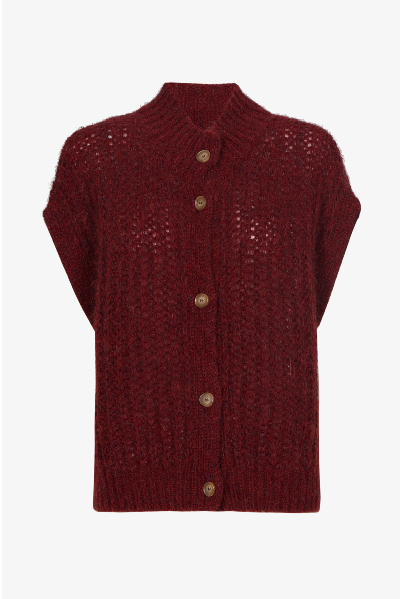 Gilet met fantasiesteek