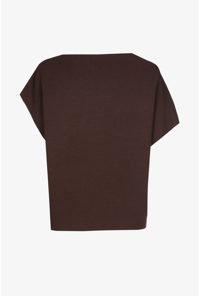 Sleeveless asymmetrical jumper