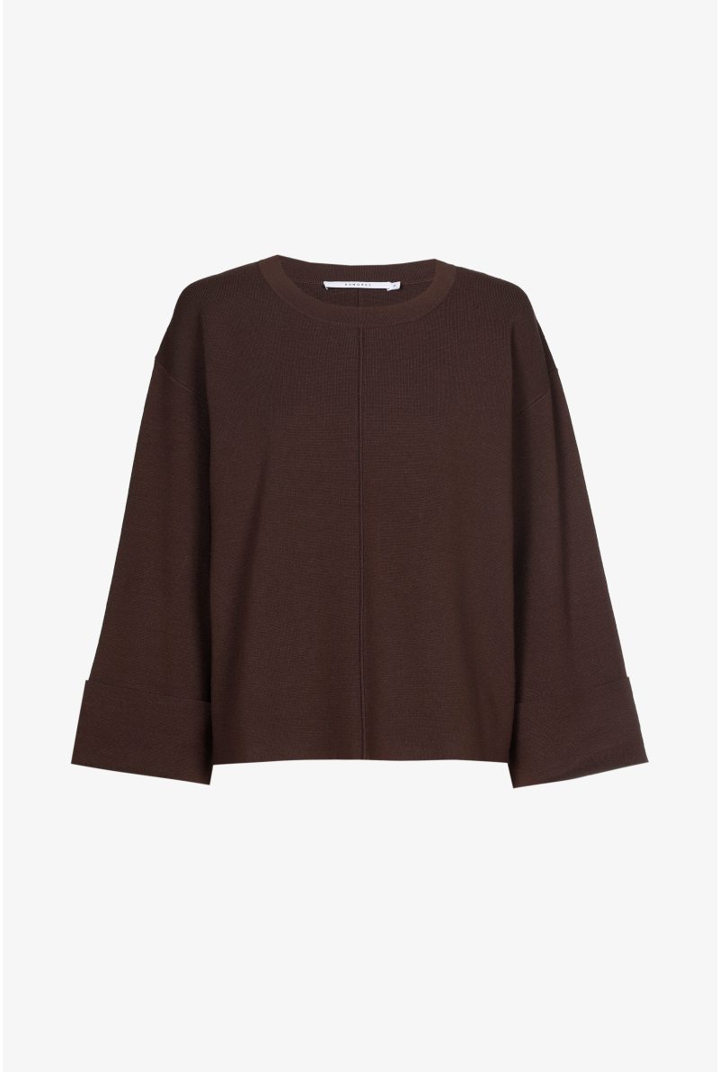 Weiter Pullover mit Rundhalsausschnitt