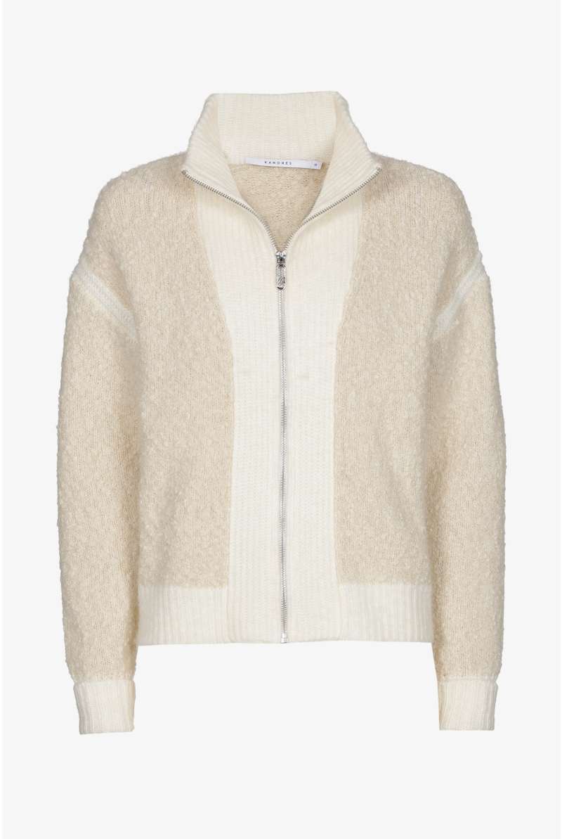 Strickjacke mit Reißverschluss