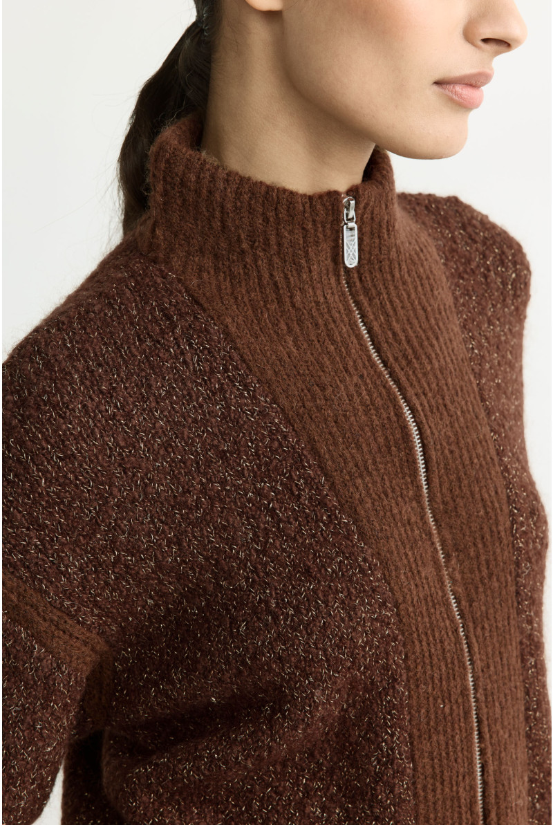 Cardigan with zip