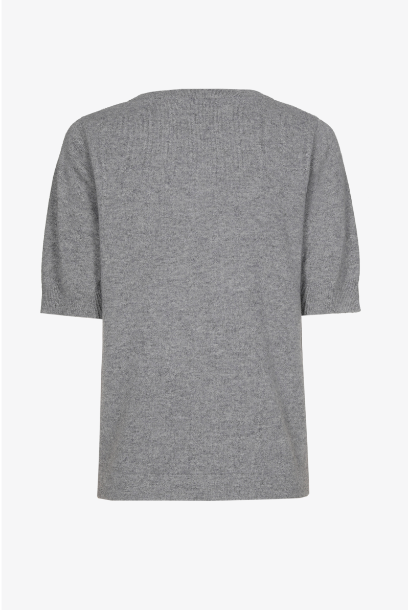 Cashmere trui met korte mouwen