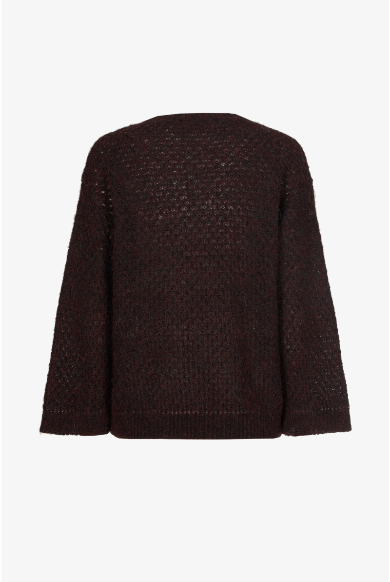 Jumper with openwork embroidery