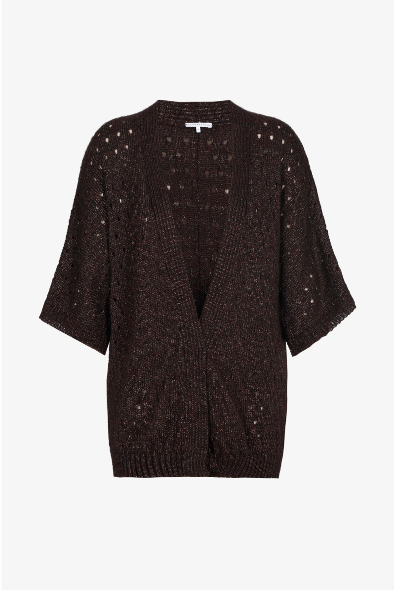 Kurzarm-Strickjacke