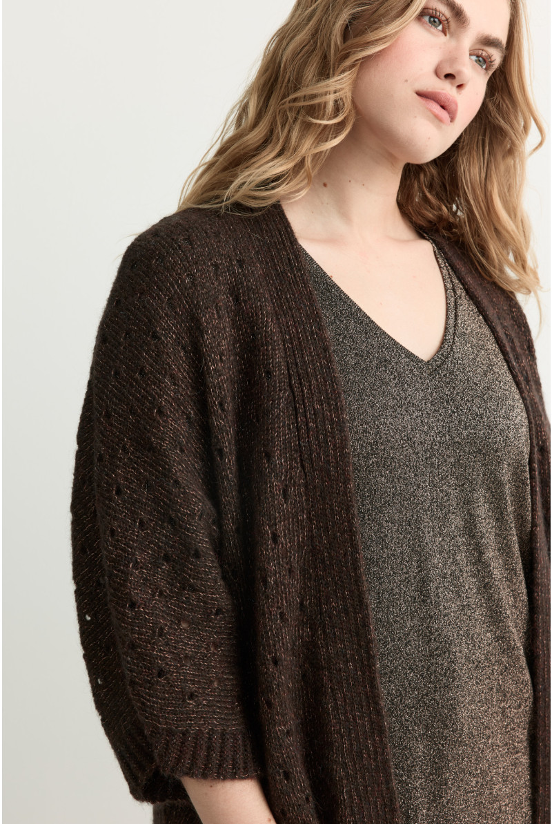 Kurzarm-Strickjacke