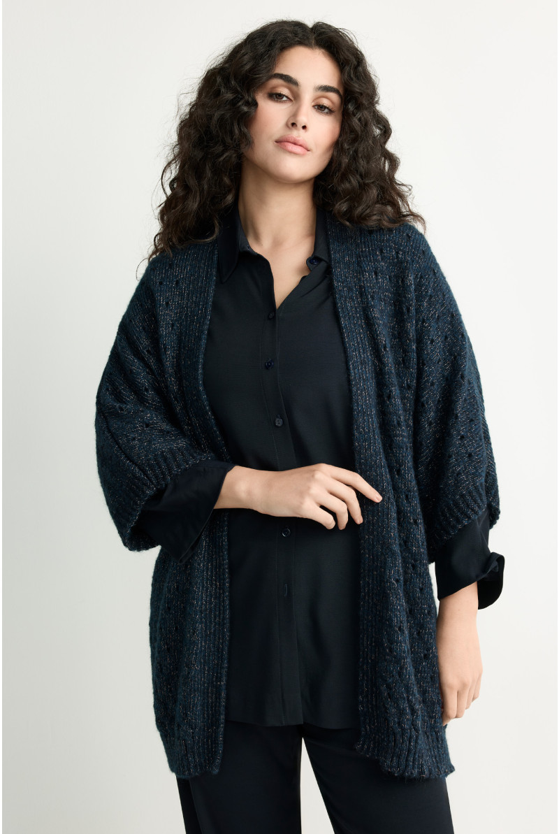 Kurzarm-Strickjacke
