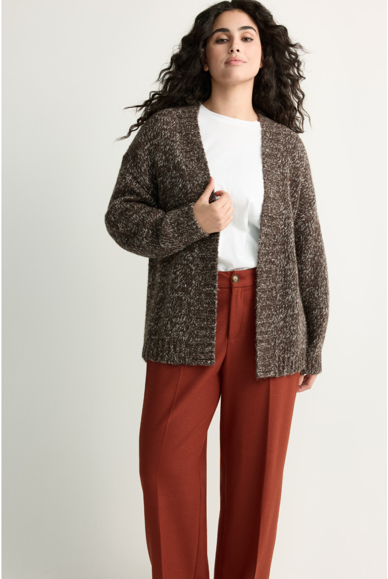 Cardigan with mohair