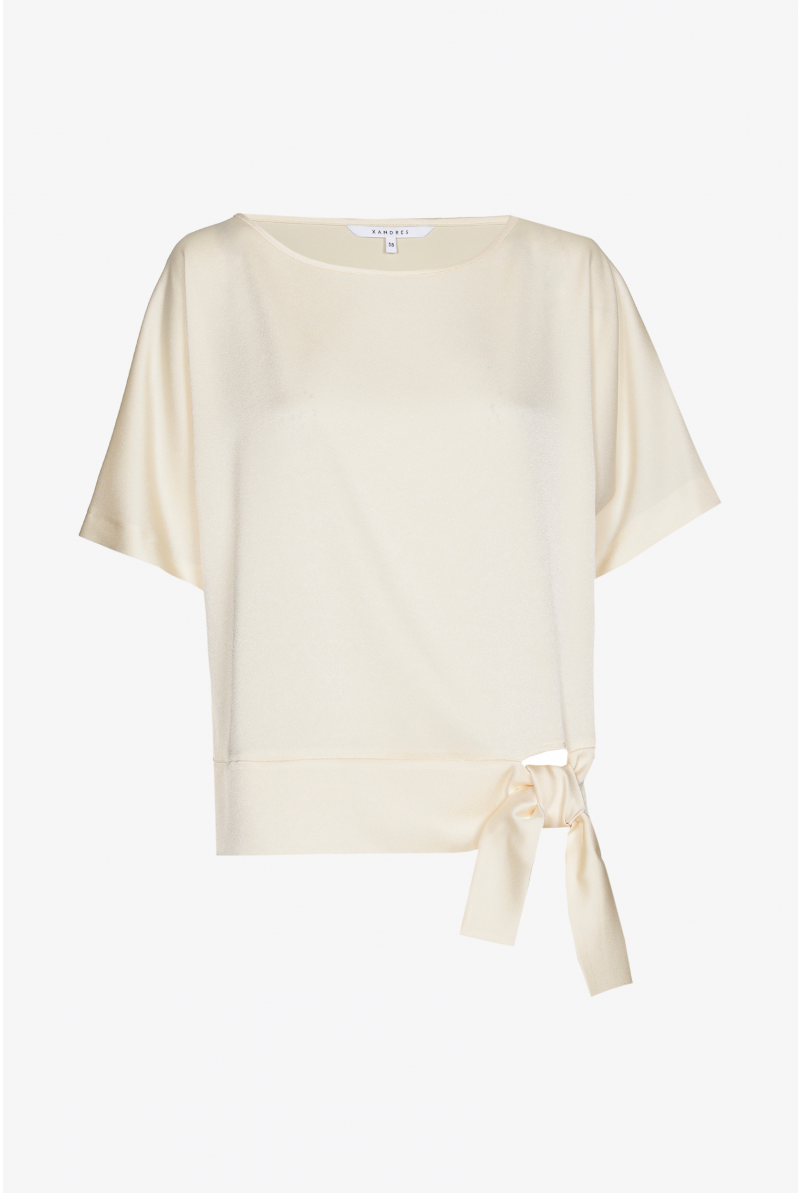 Blouse with bow detail