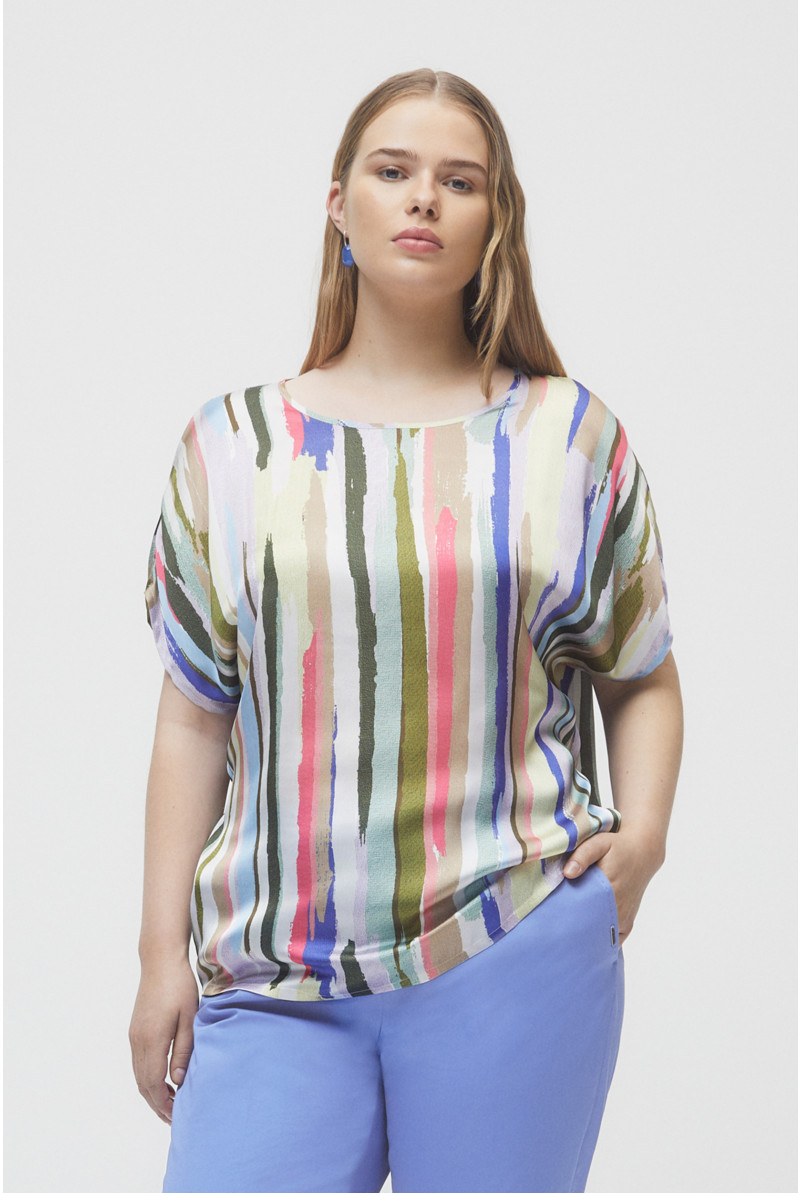 Colourful striped blouse