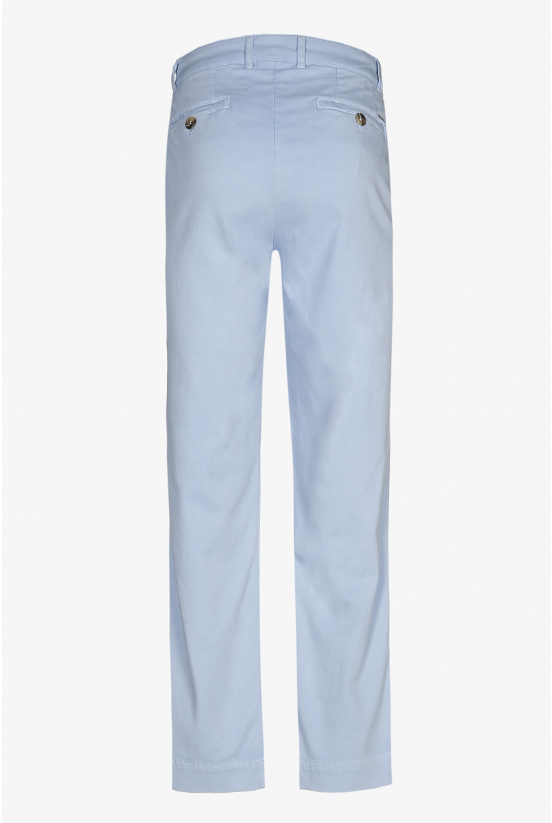 Pantalon chino bleu clair à coupe ajustée