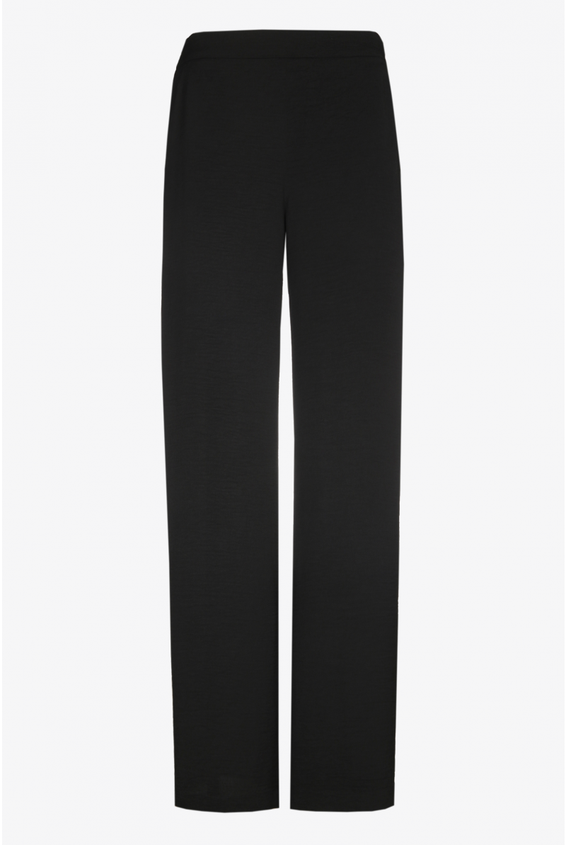 Black trousers with wide legs