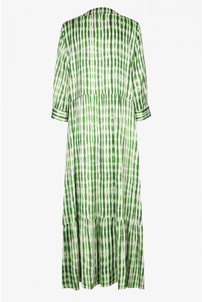 Lange jurk met groene strepen