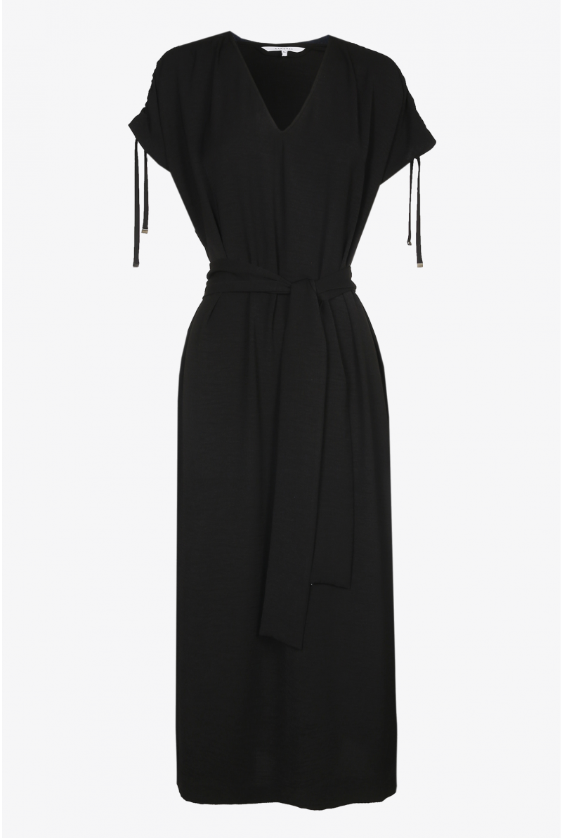 Long black kimono dress
