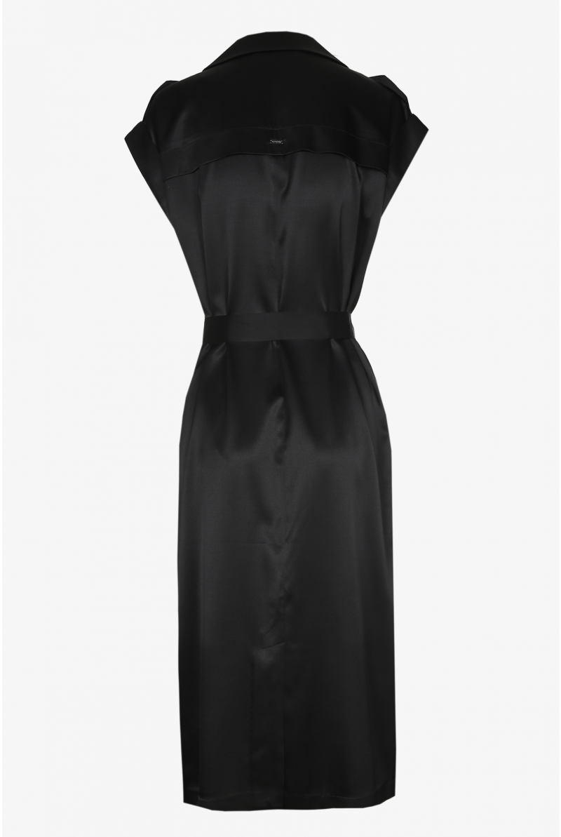 Robe en soie à double boutonnage