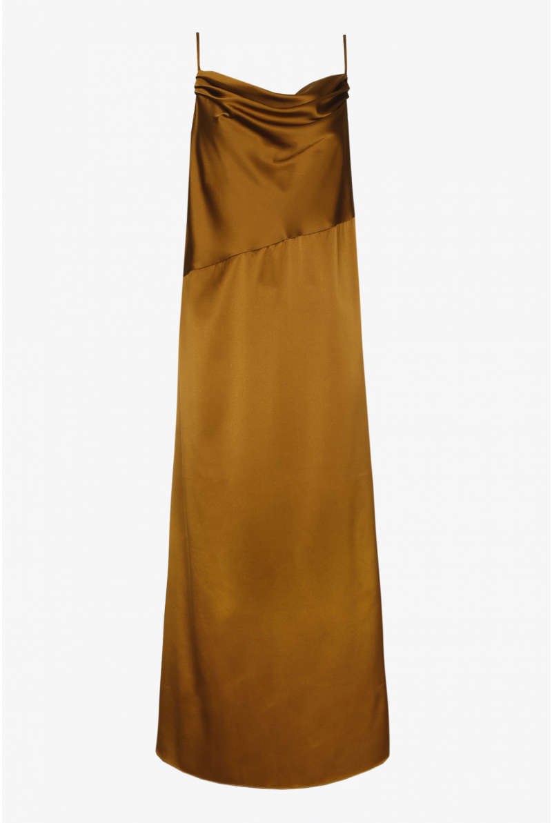 Bronze silk dress