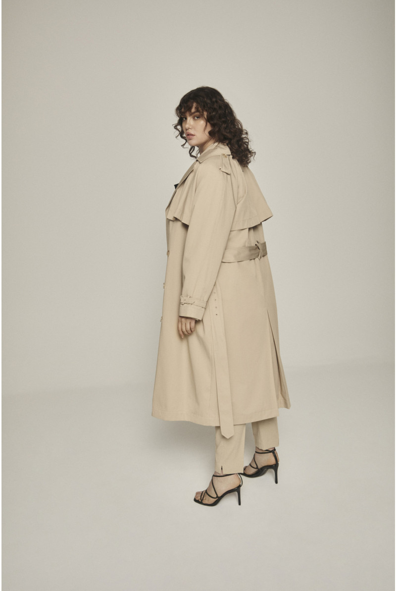 Beige trench coat 