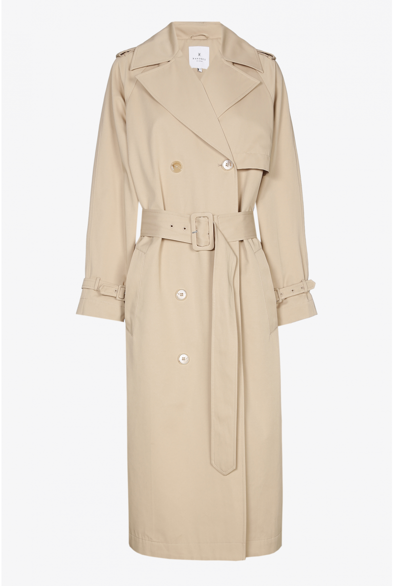 Beige trench coat 