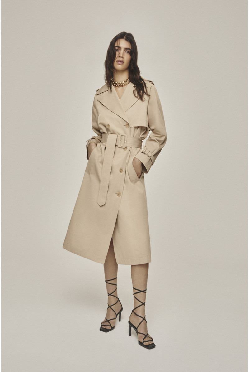 Beige trench coat 