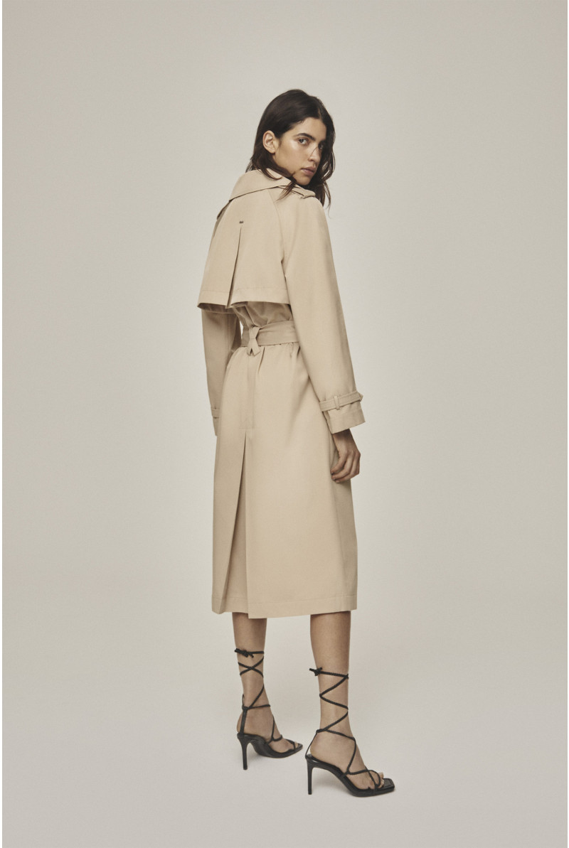 Beige trench coat 