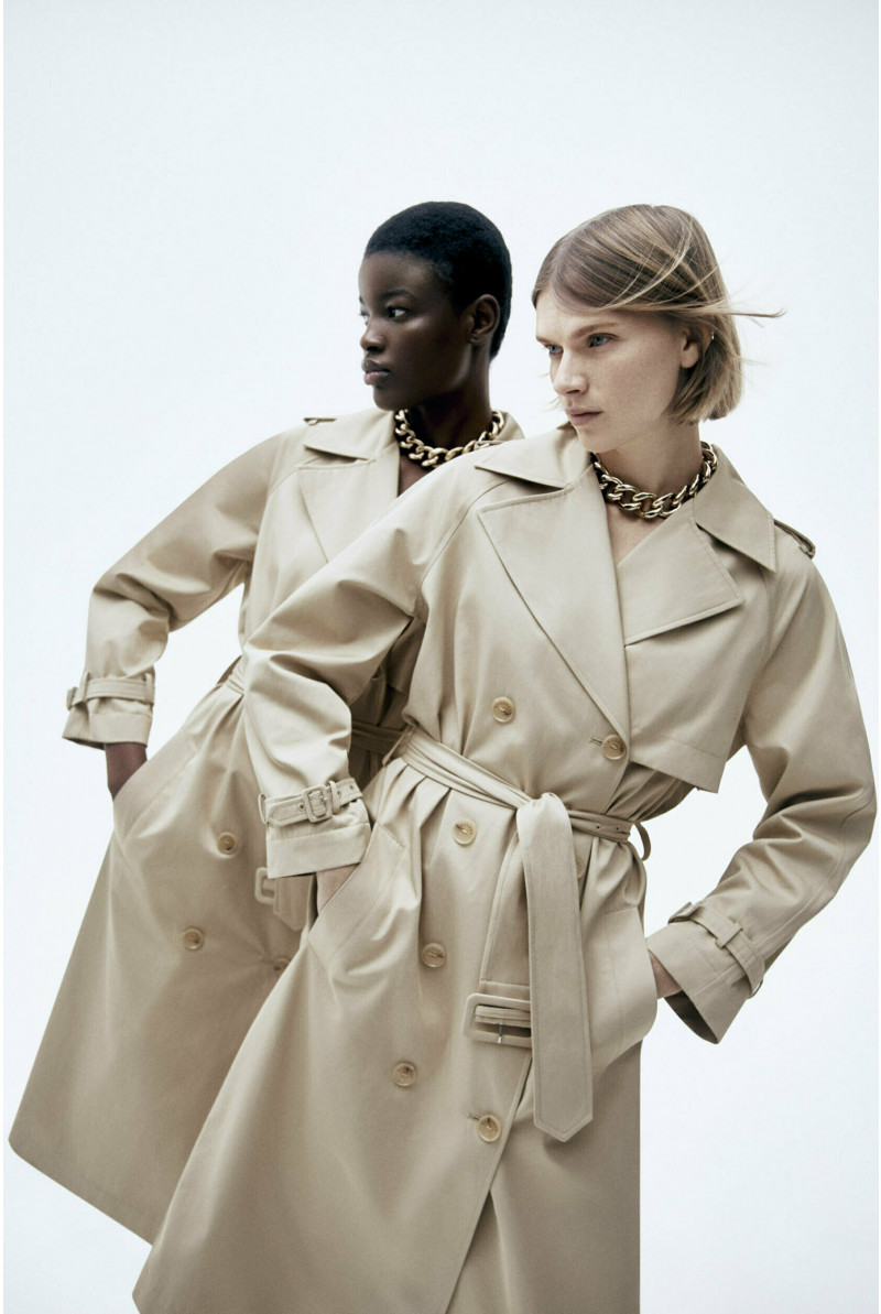 Beige trench coat 