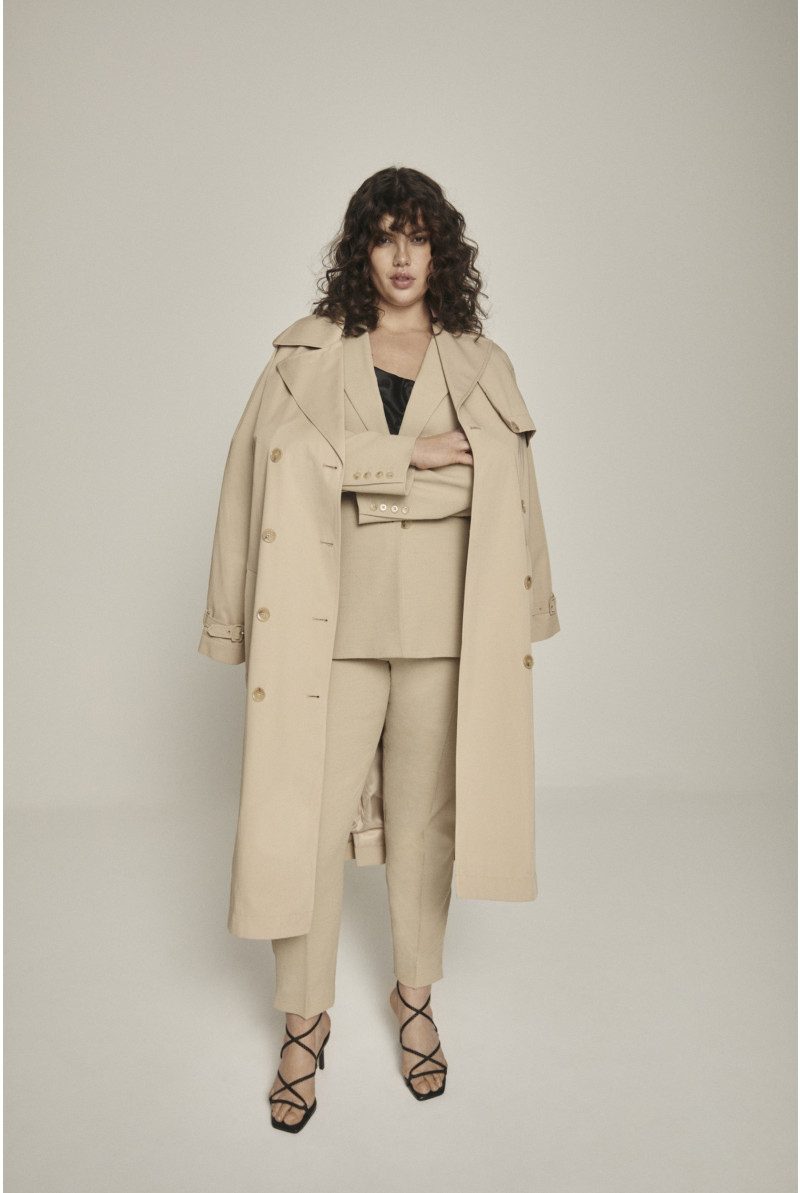 Beige trench coat 