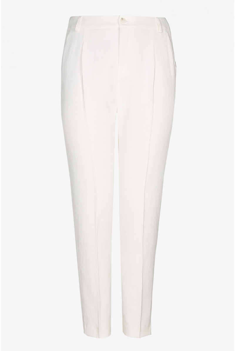 Pantalon blanc à pli marqué