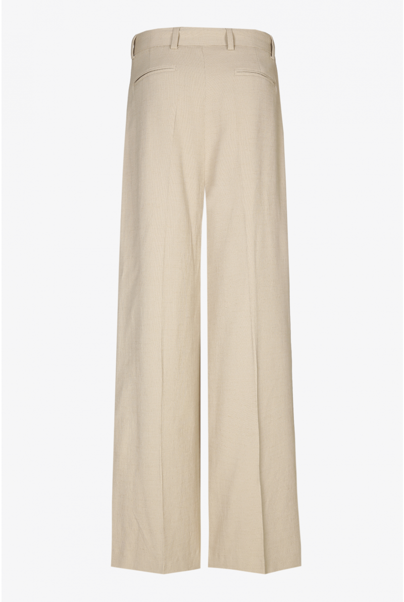 Beige broek met wijde pijpen