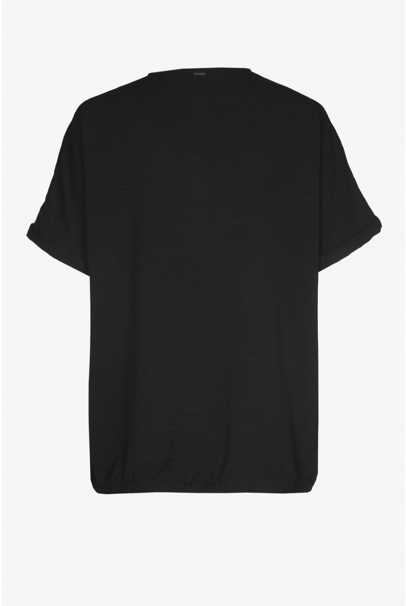 Zwart T-shirt V-hals