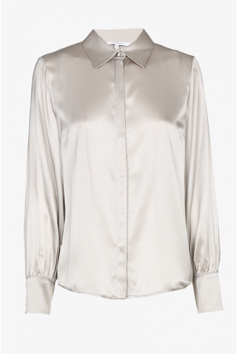 Mode Blouses Zijden blouses Sophie Zijden blouse zwart-wolwit volledige print casual uitstraling 