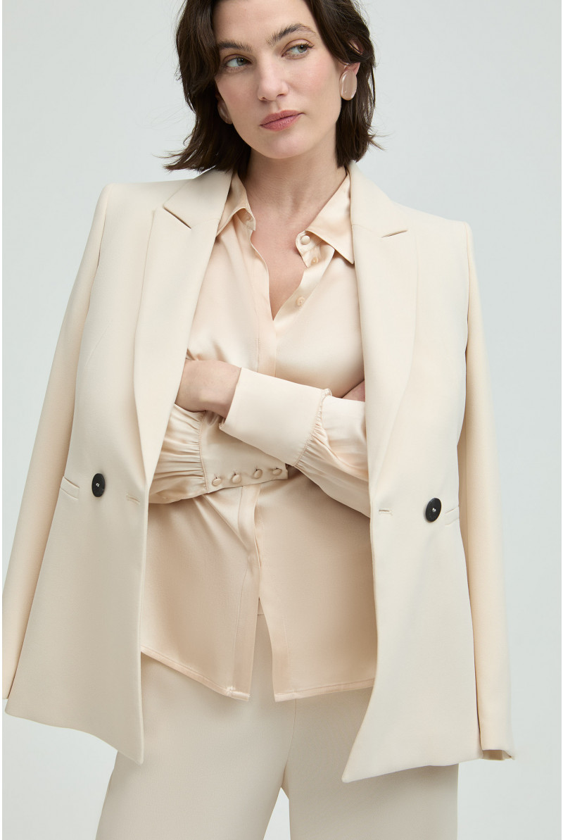 Klassieke hemdblouse in zijde