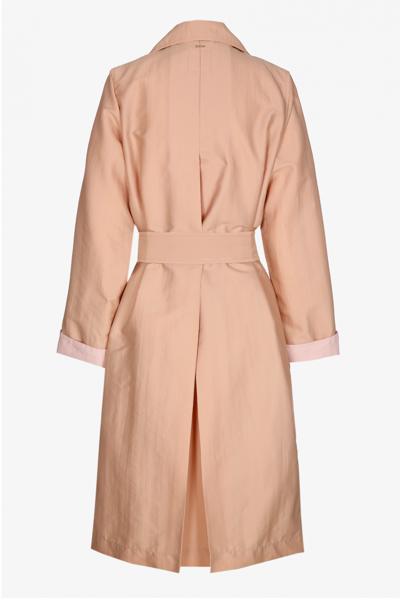 Trench coat with waist belt