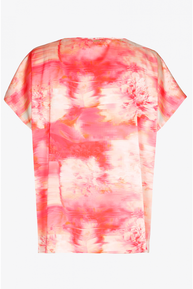 T-shirt met satijnglans