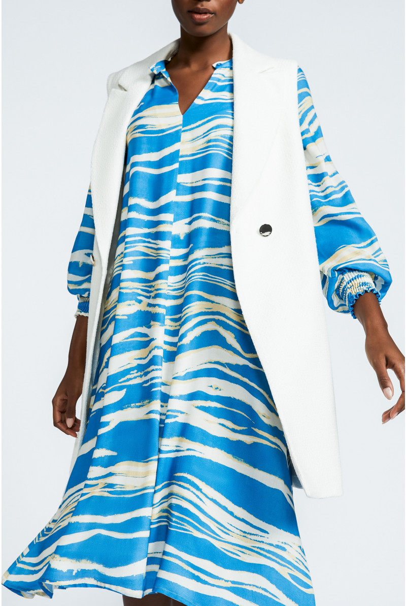 Robe maxi à manches bouffantes