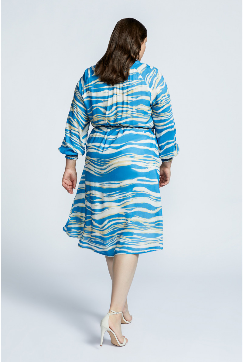 Robe maxi à manches bouffantes