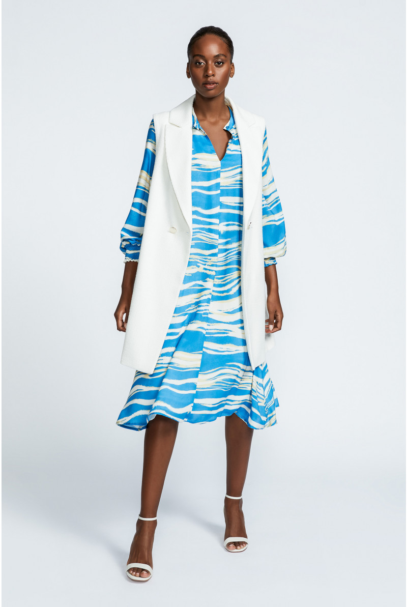 Robe maxi à manches bouffantes