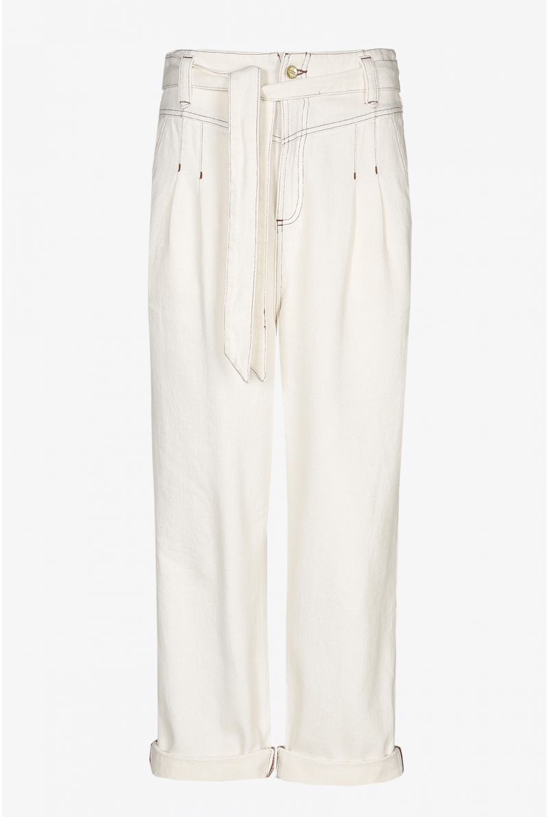 High waist trousers with belt