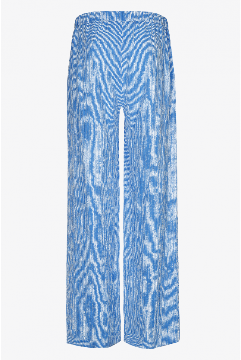 Pantalon large à motif rayé