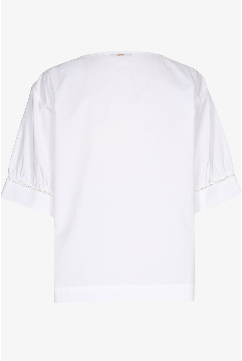 Oversized blouse with short sleeves