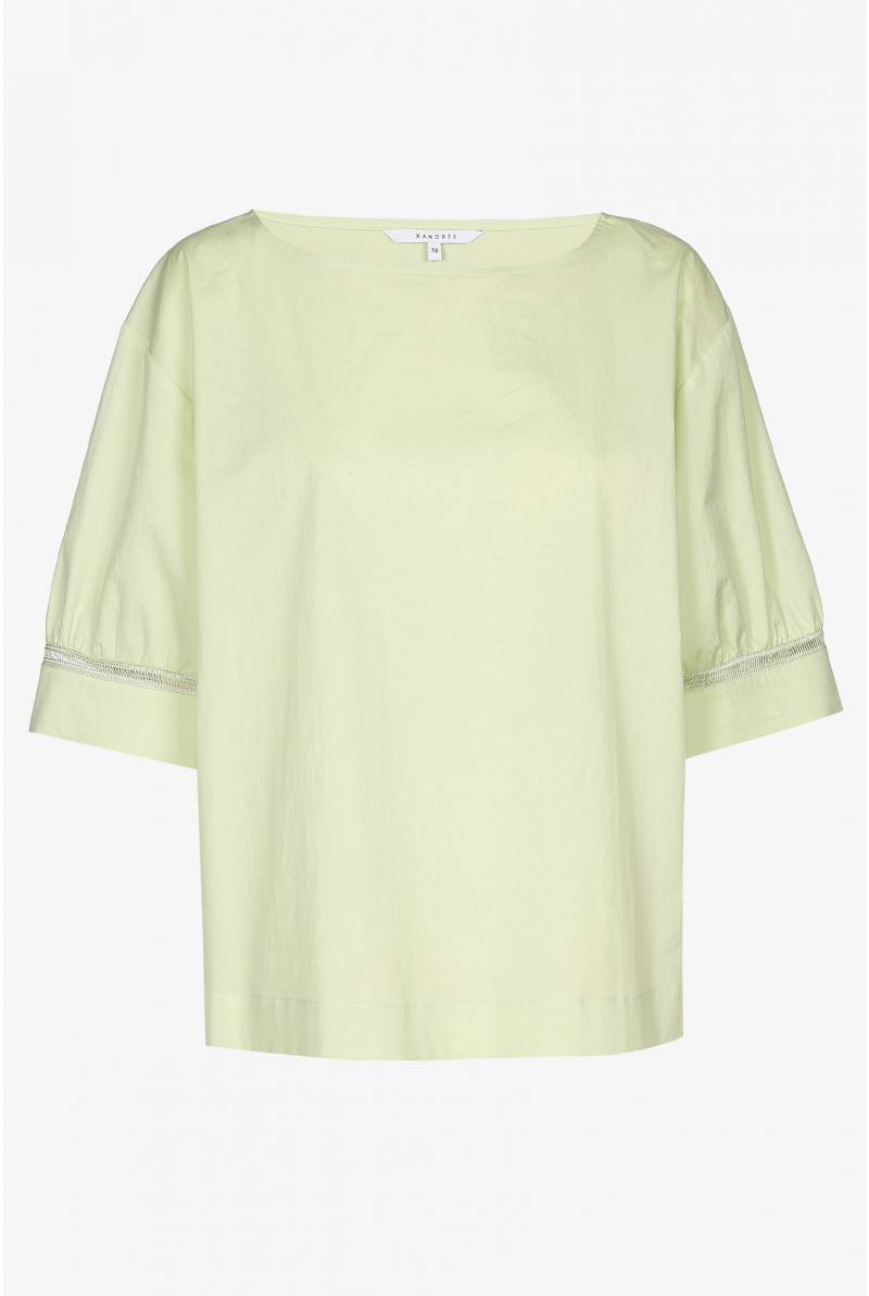 Oversized blouse met korte mouwen