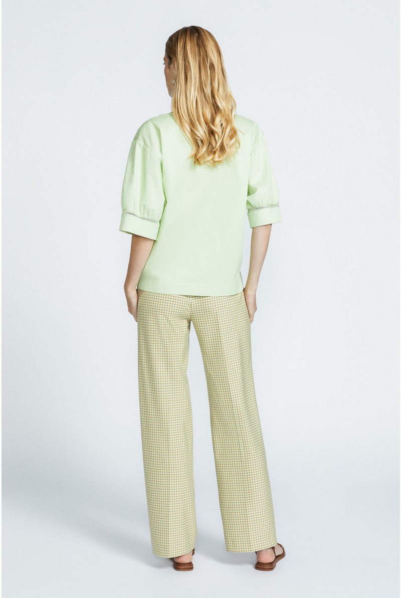 Oversized blouse met korte mouwen