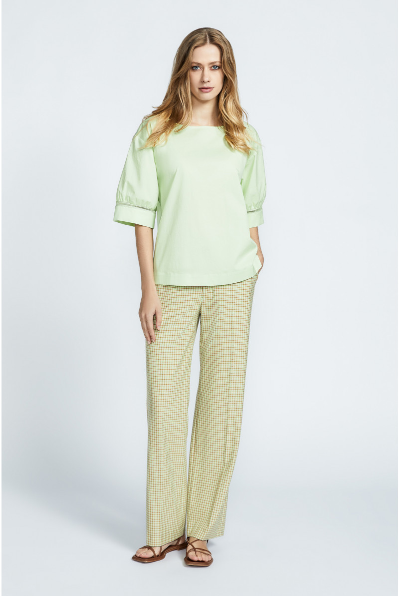 Oversized blouse met korte mouwen