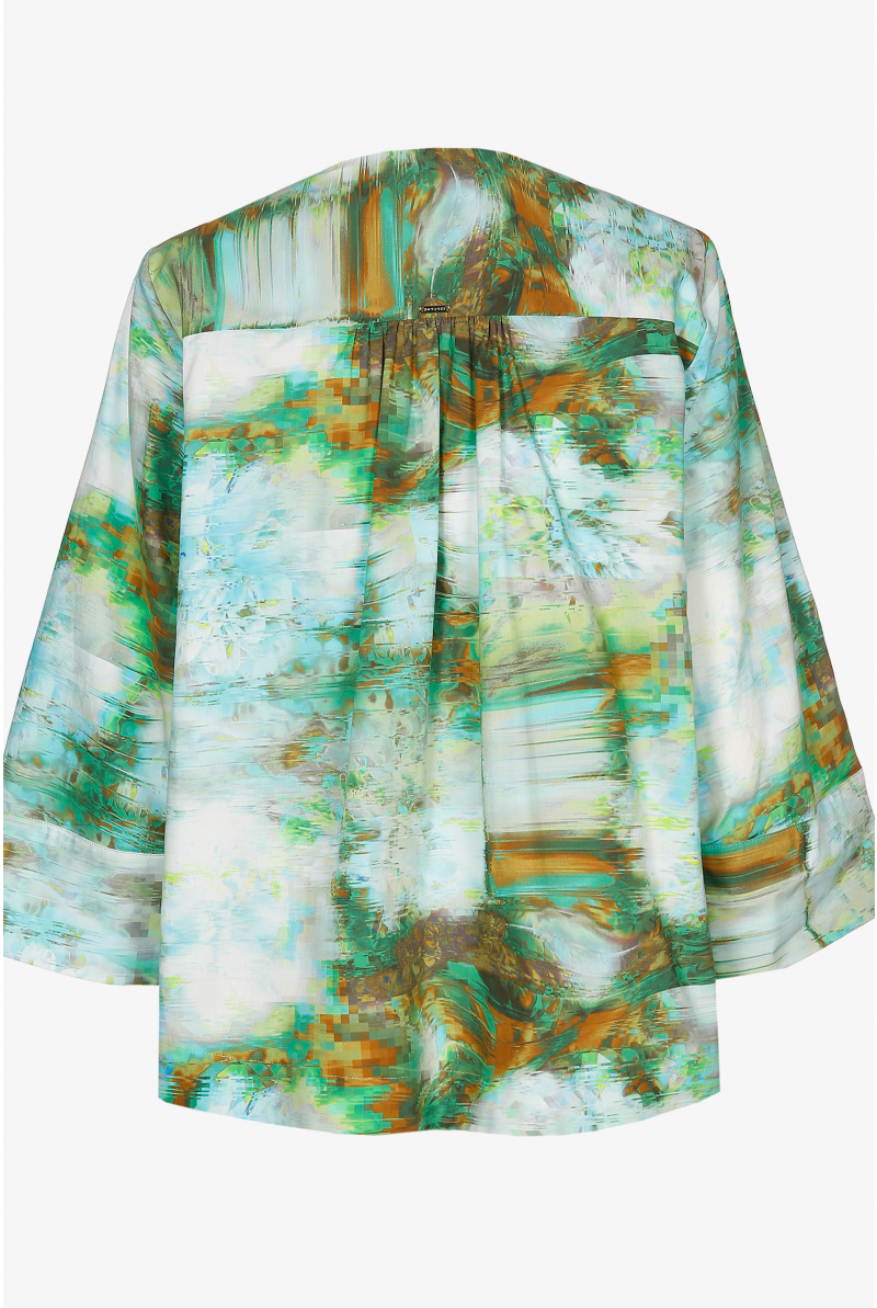 Oversized blouse with print