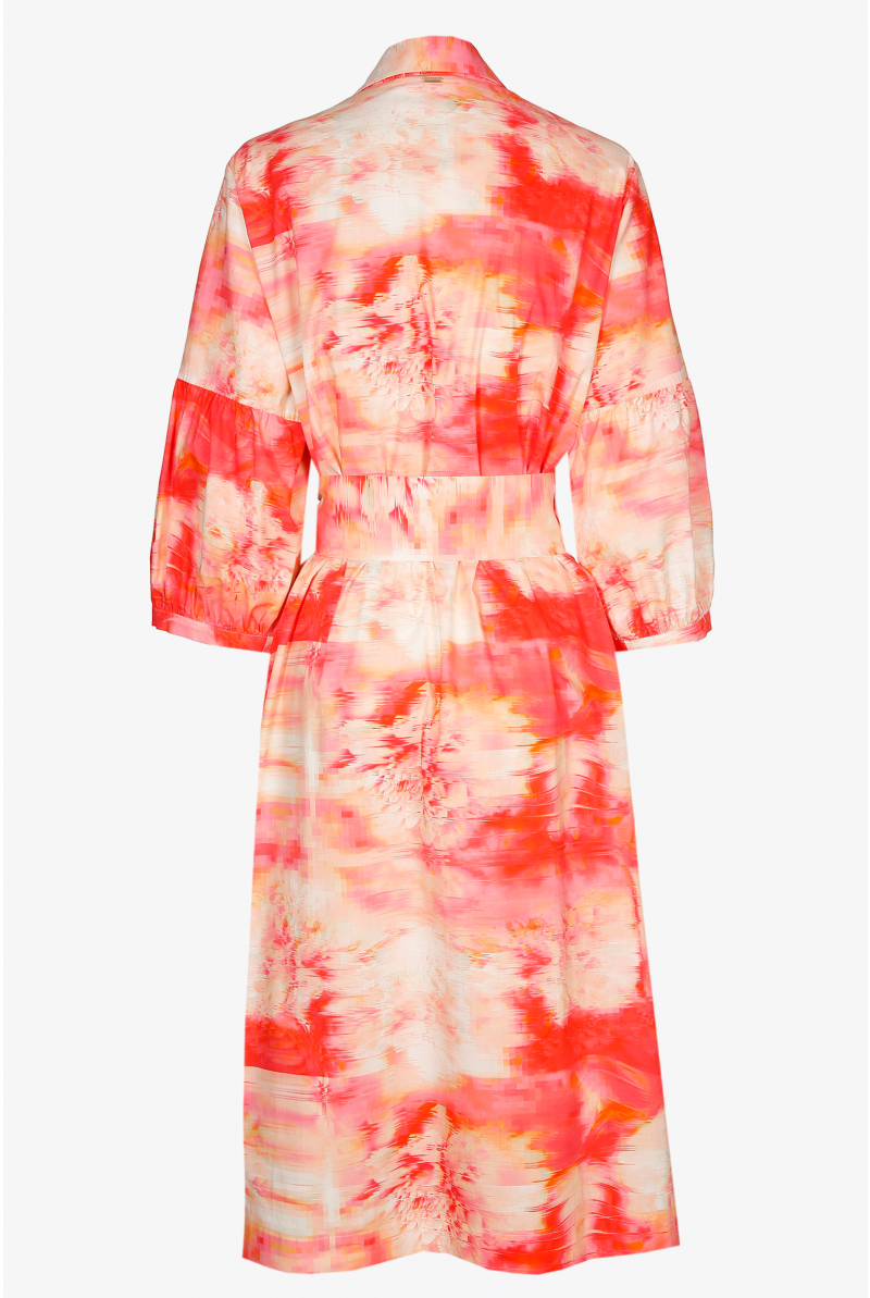 Shirt dress with sash