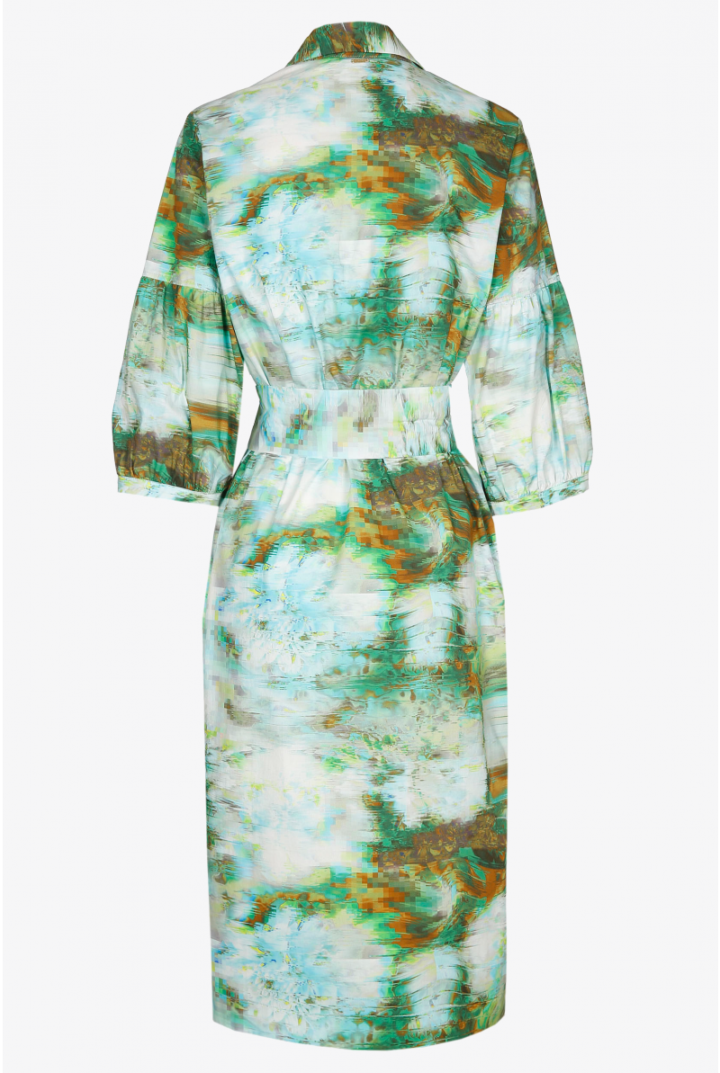 Robe-chemise avec ruban à nouer